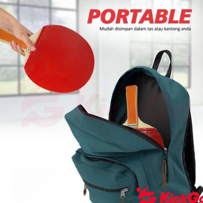 KickGo Bet Bat PingPong Tenis Meja Anak 1 Set Free Tiang Net Jaring Dan 3 Bola (TERBAIK) (TERBARU) (