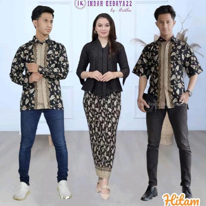 Murah Setelan Kebaya Couple Lamaran Floy Brokat Elegan Modern Pasangan Kemeja Batik Pria Dewasa Panj
