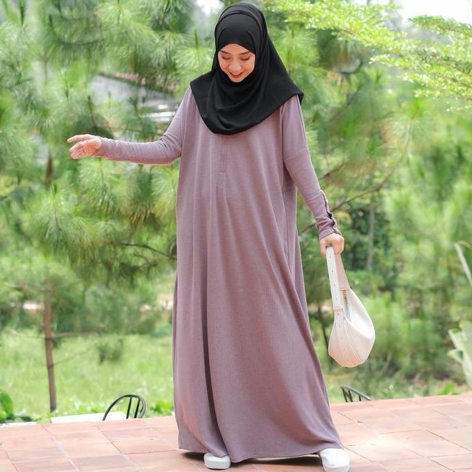 Murah Kamila Abaya Knit / Gamis Knit Premium / Gamis Rajut Premium / Gamis Sporty Premium / Abaya Sp