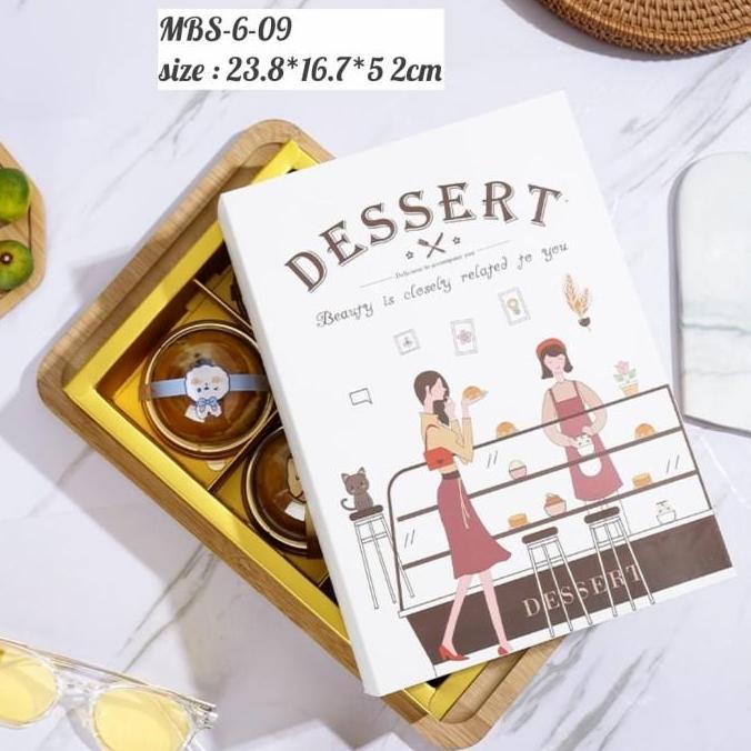 Thebest- KOTAK KUE MOONCAKE SEKAT 6 BOX KUE BULAN SEKAT 6 MBS-6-09 DESSERT