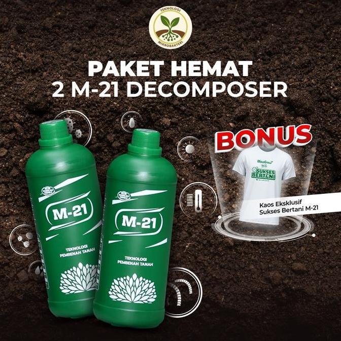 M21 Dekomposer dan Pembenah Penyubur Tanah dan  Tanaman Pupuk Teknologi Mikrobakteri isi 1 Liter (TE