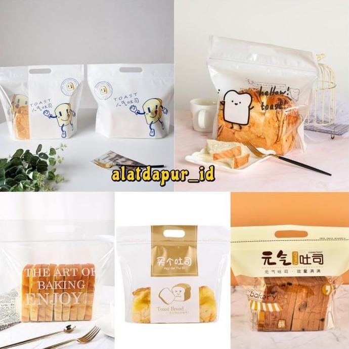 Thebest- 10pcs plastik roti tawar tebal ziplock kantong plastik roti tawar