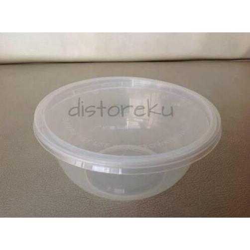 Thebest- thinwall mangkok plastik tahan panas + tutup 400ml