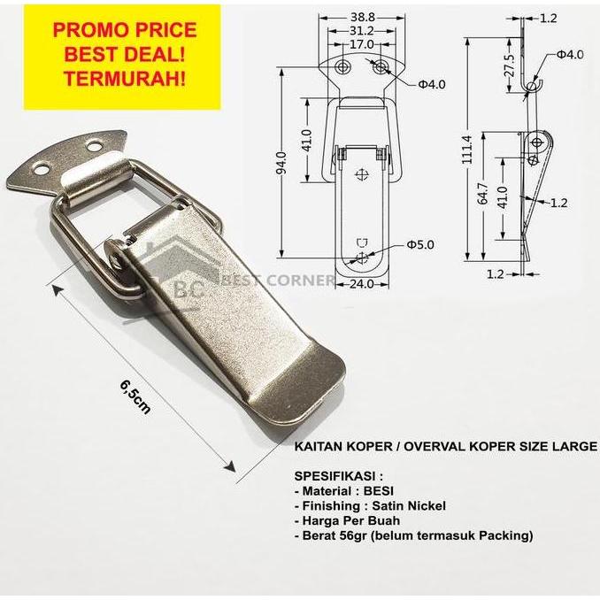 Kaitan Peti Large / Overval / Kunci Koper