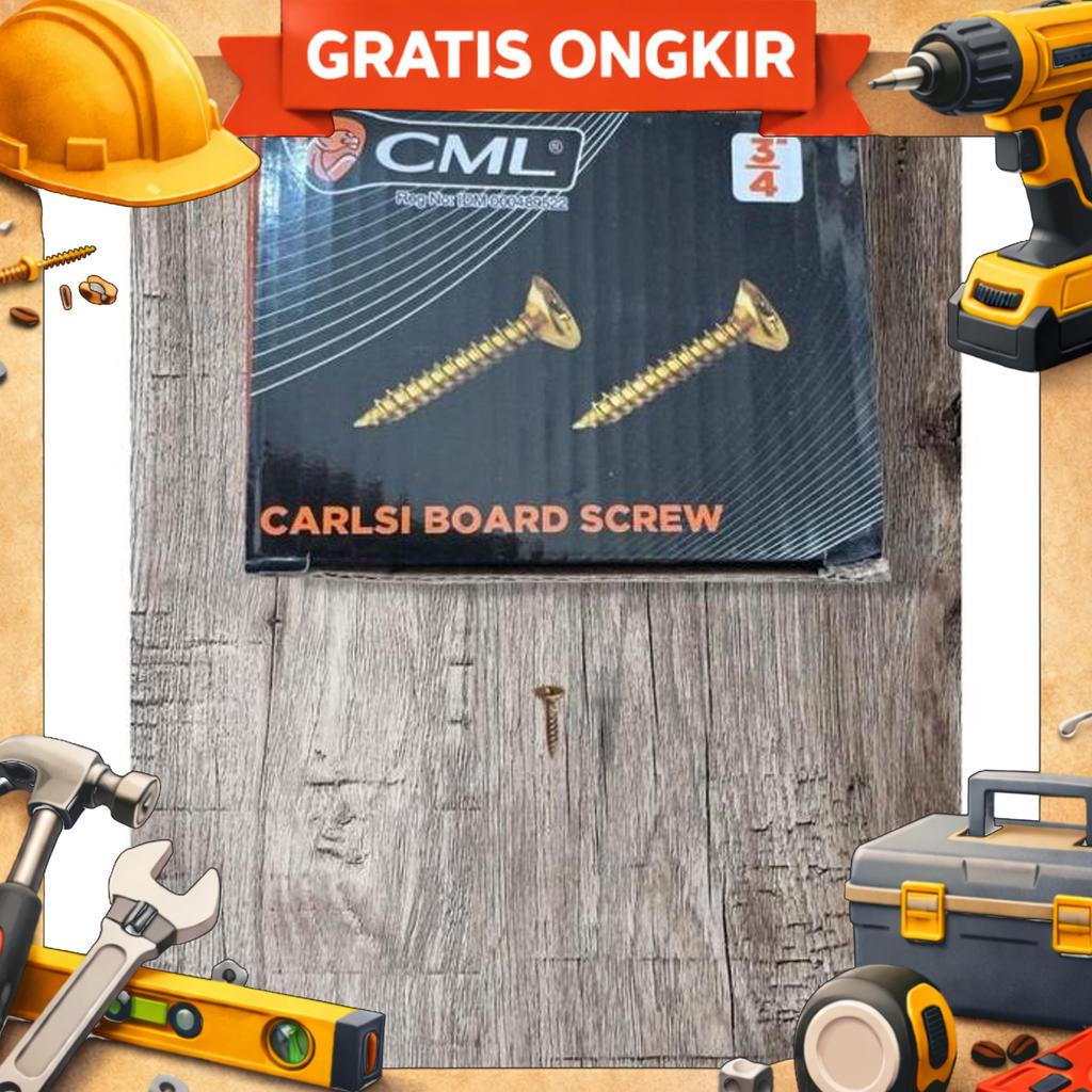 Cml Sekrup Grc Cml / Sekrup Kalsiboard Kuning / Sekrup Kuning / Sekrup Grc Kuning / Sekrup Calciboar
