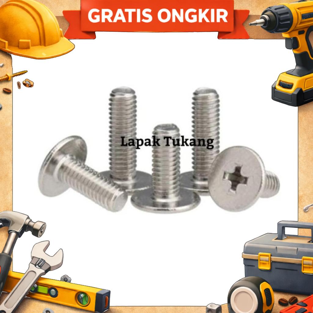 Baut M2.5X6X5 Baut Stainless Cm M2.5X6 Thin Head M2.5 Sus 304