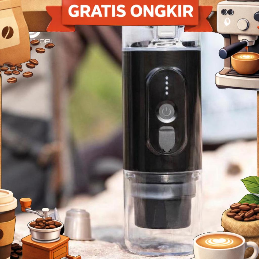Mesin Espresso Portable Mini Espresso Coffee Maker Dengan Pemanas Air
