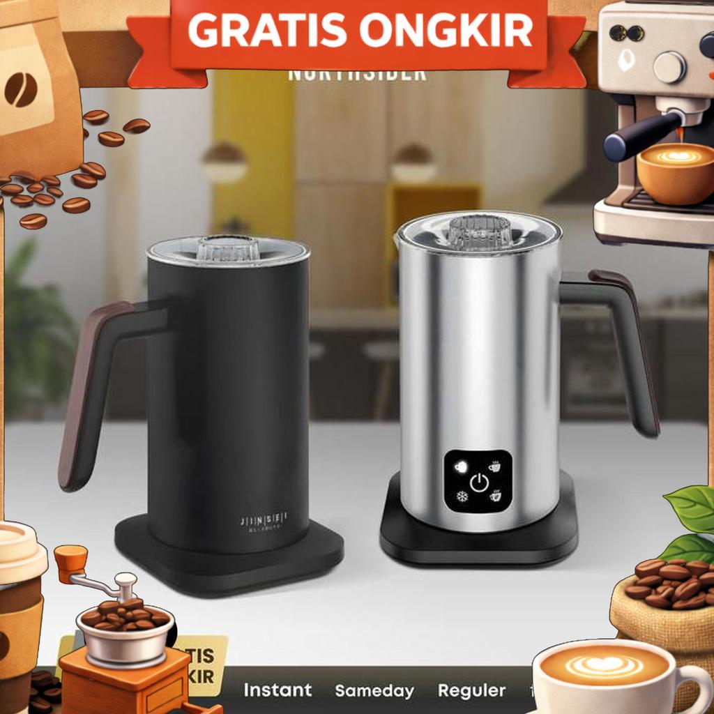 Milk Frother Steamer Susu Elektrik Otomatis Panas Dingin 350Ml Mf350