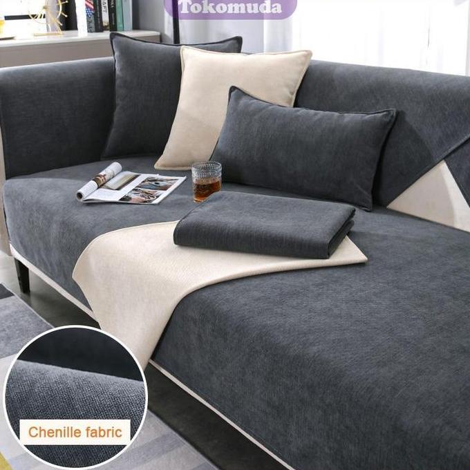 Promo Tomu Cod Sarung Sofa Cover Ruang Tamu Chenille Sofa Bantal Sofa Alas Sofa Sudut Minimalis Mode