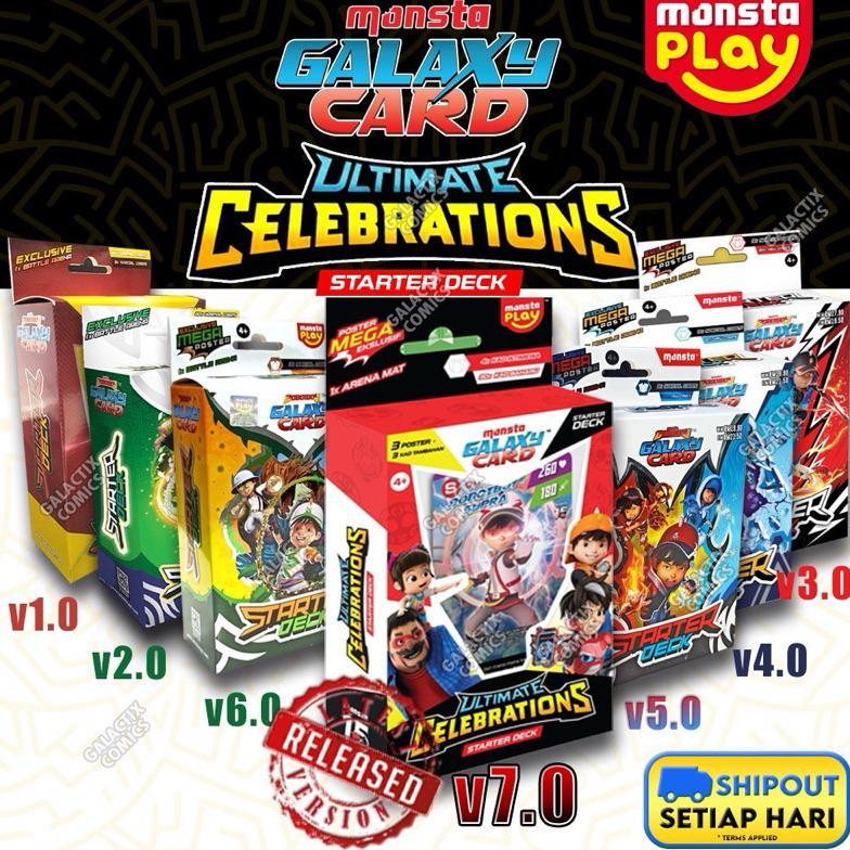 BoBoiBoy Galaxy Card Starter Deck - 23 Cards + 1 Battle  Arena - Version 1.0 2.0 3.0 4.0 5.0 6.0 Ult