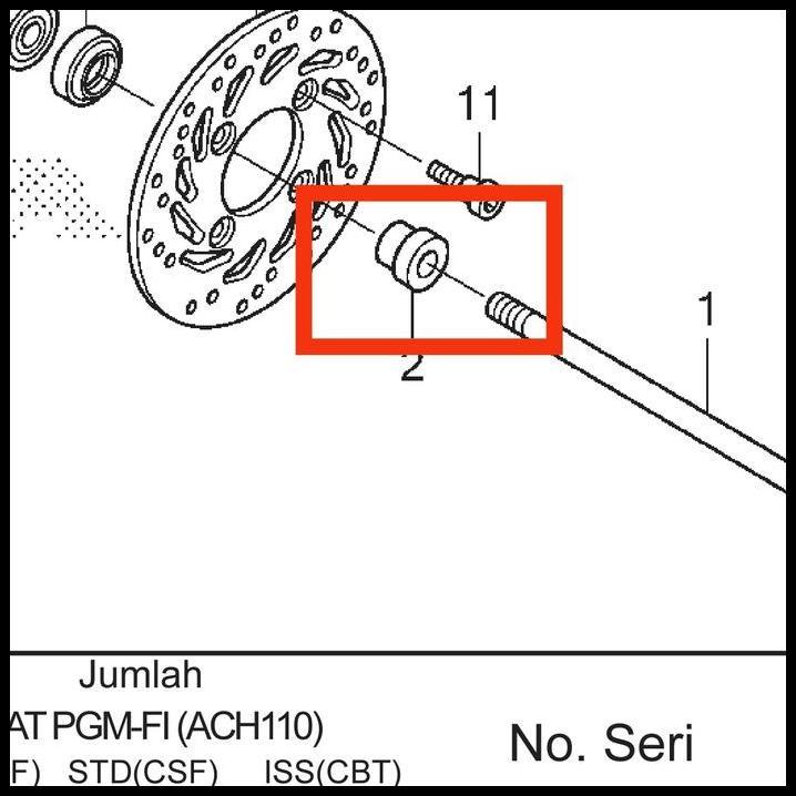 TERLARIS BOS BOSH RODA DEPAN LUAR KIRI HONDA BEAT OLD BEAT ESP BEAT POP 