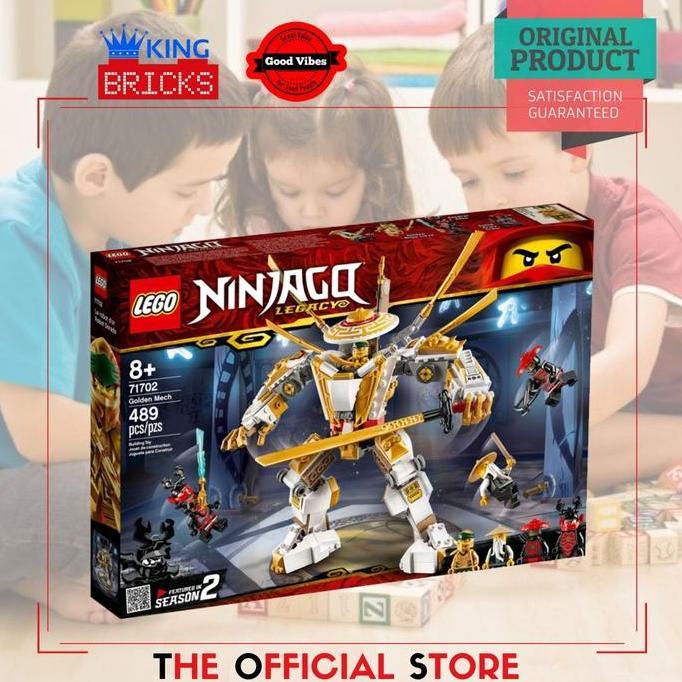Original LEGO NINJAGO 71702 Golden Mech - Mainan Anak Robot Ninja Jay