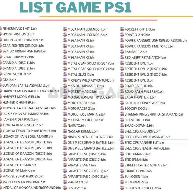 FLASHDISK ISI GAME PS1 MAIN DI PS3
