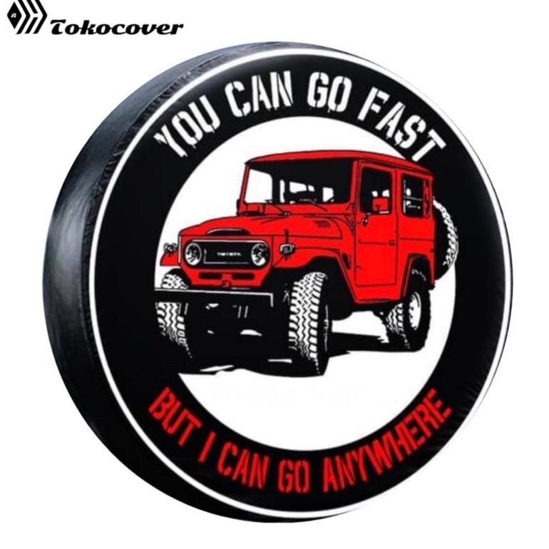 Tutup Cover Ban Sarung Ban Serep Mobil Toyota Land Cruiser Hardtop Merah Prado