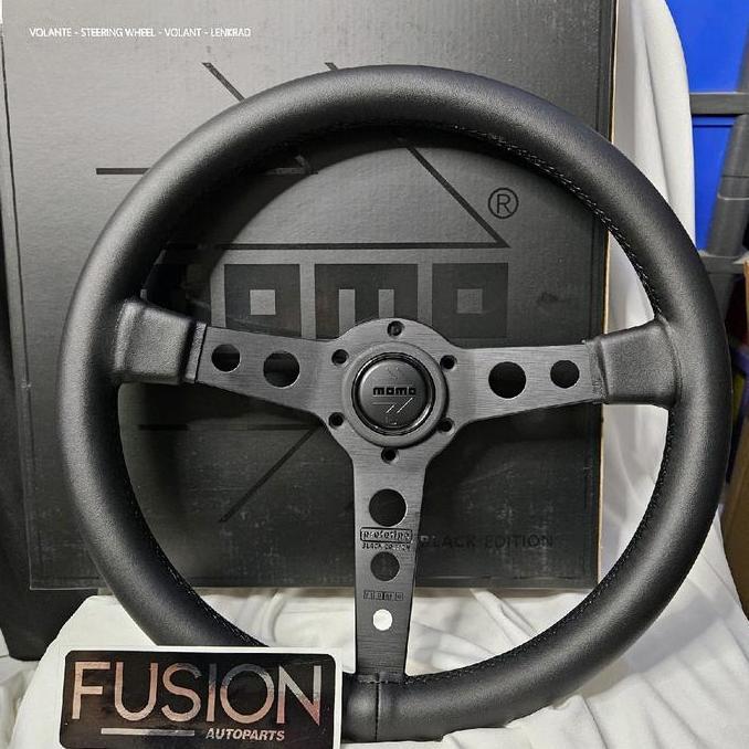 givazila_store - stir racing momo prototipo black edition kulit 14 inch steer stir aftermarket momo 