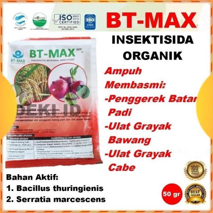 BT Max 50 gr Bacillus T Bakteri Merah Serratia Bio Insektisida Organik Pestisida Nematisida Pembasmi