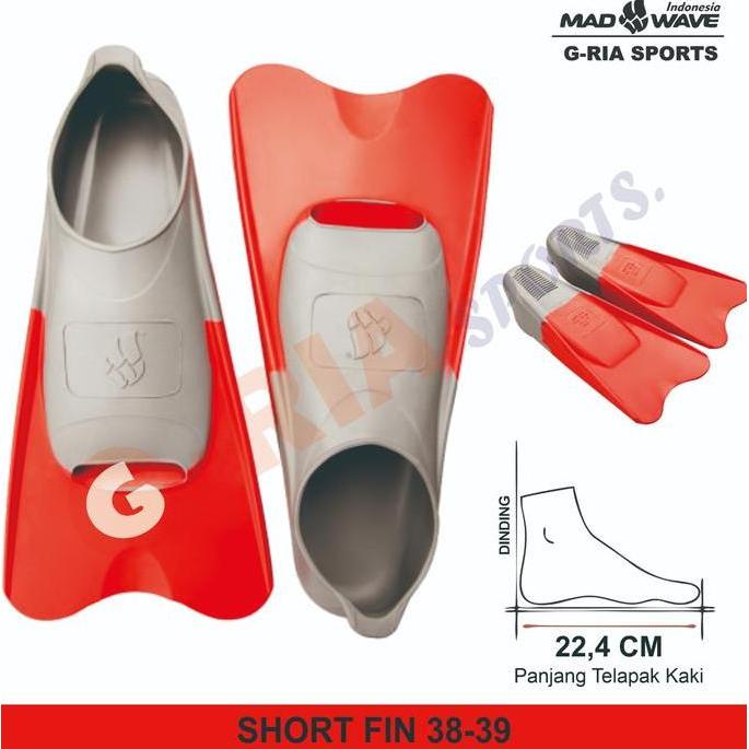 Madwave Short Fin 38-39 ( Kaki Katak Model Pendek )
