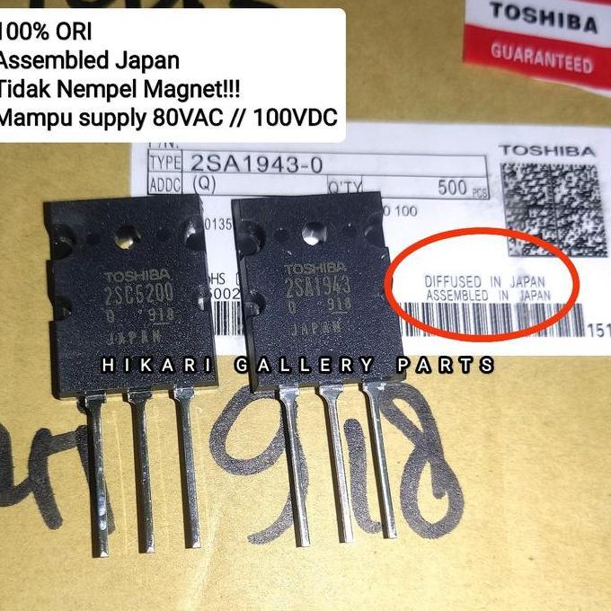 Newall-- 1 Set Termasuk Baut Mur + Mika Transistor Oriii Toshibaa 2Sa1943/2Sc5200 Seri 918 Dapat Mik