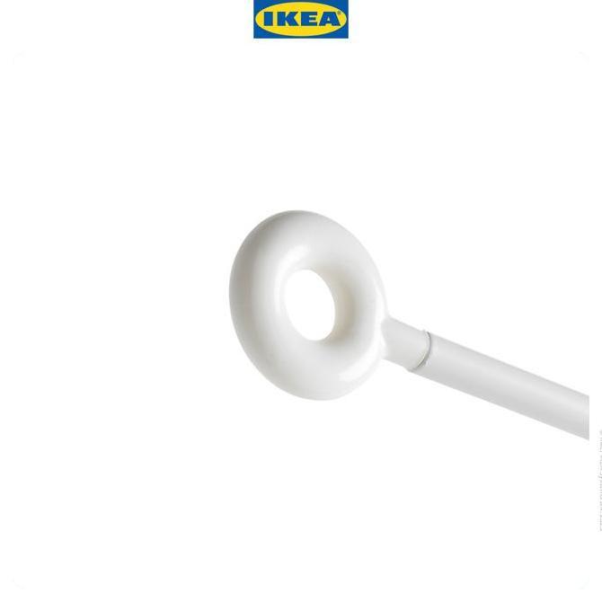 Grandfather- Ikea Irja Set Rel Batang Gorden Putih 140Cm