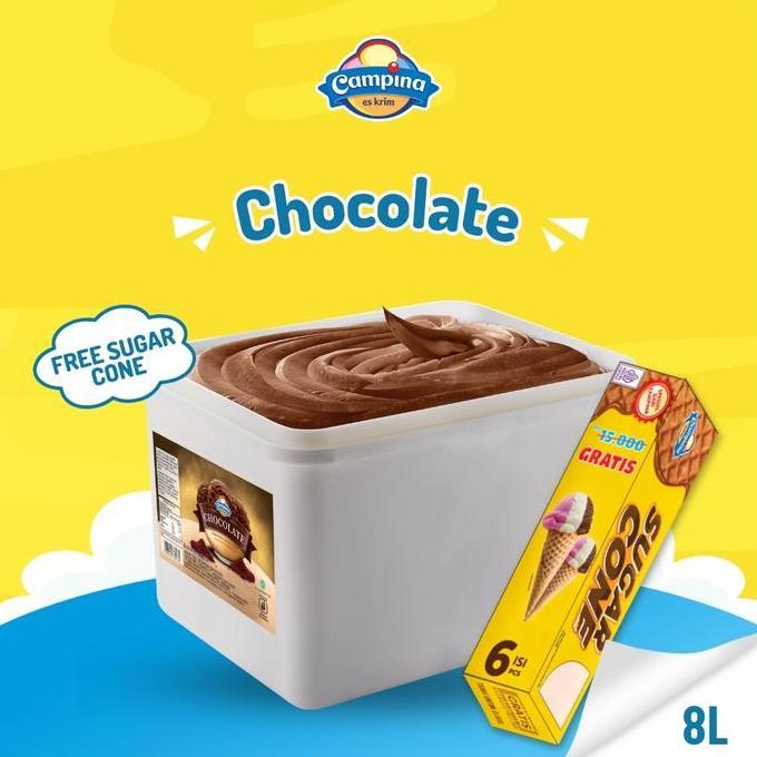 Campina 8 Liter Chocolate - Es Krim