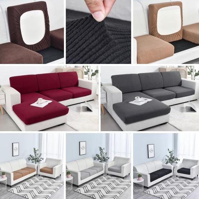 Grandfather- Sarung Dudukan Sofa Bludru Tebal Cober Jok Sofa Elastis Modern