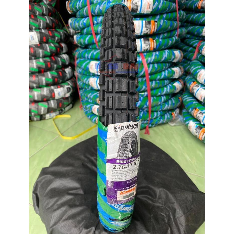 Ban Semi Trail Bukan Tubeless Kingland Ukuran 2.50 2.75 3.00 Ring 17 Untuk Motor Bebek Revo Supra Bl