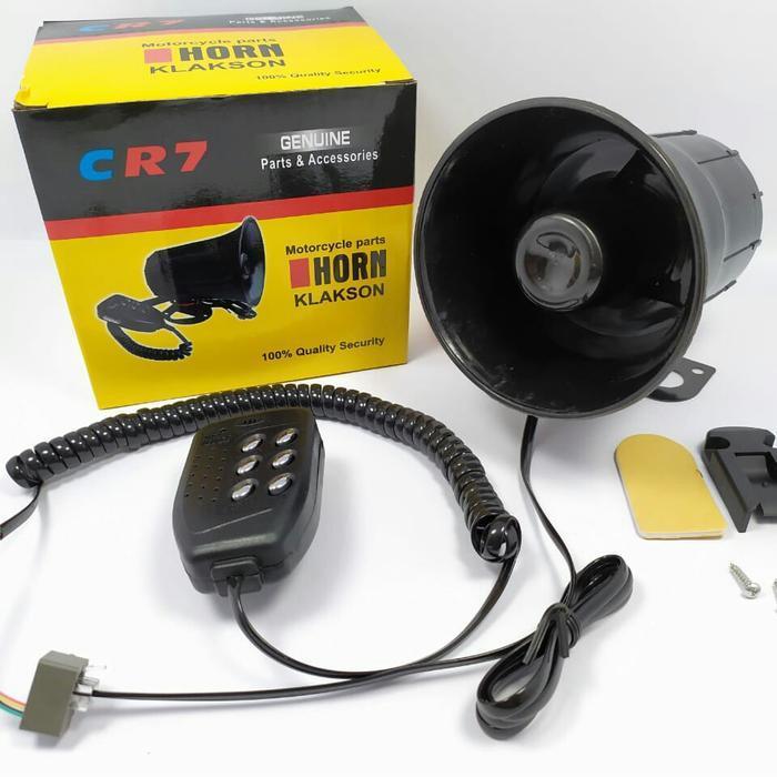 Klakson Toa 6 Suara Cr7 Klakson Motor Sirine Motor 6 Suara 12 Volt Klakson Polisi Mic Klakson  6 Sua