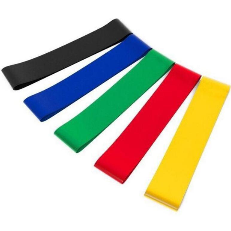 Karet resistance band yoga latihan pukulan taekwondo pomsae penahan satu set isi 5