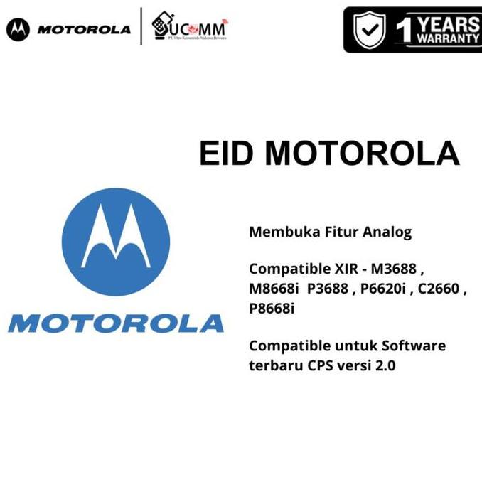 TERBARU Motorola Entitlement Id CPS 2.0 EID Motorola For Unlock Analog Setting BISA GOSEND
