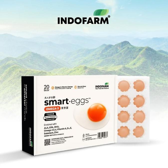 Telur Omega 3 Organik - INDOFARM Smart Eggs