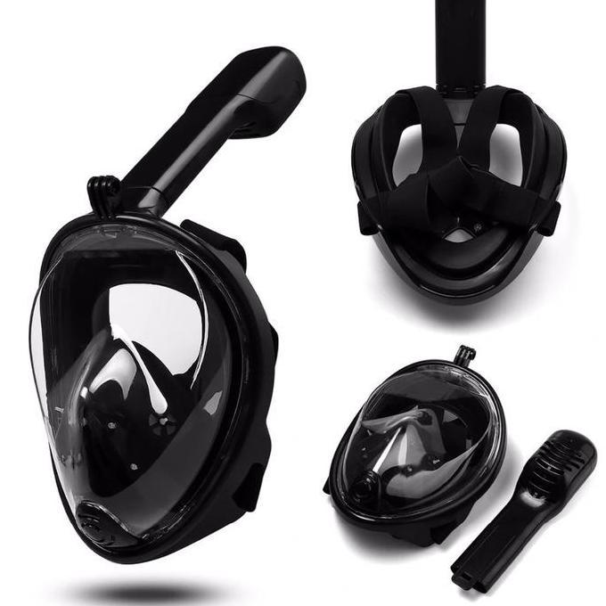 Masker Full F Snorkeling Dengan Dudukan Kamera - Masker Snorkeling - Kacamata Full F Snorkeling - Ka