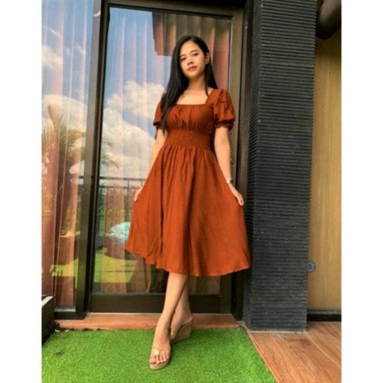 HOT DEALS Homedress Naura Daster Polos Pinggang Kerut Kekinian / Daster Wanita Polos Jumbo Terbaru