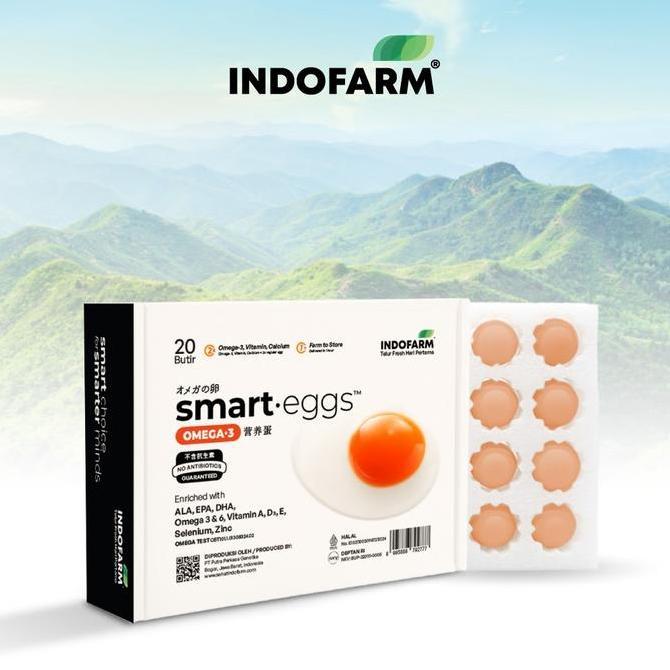 Telur Omega 3 Organik - INDOFARM Smart Eggs