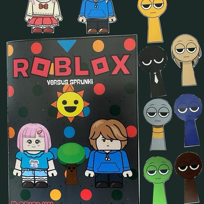 Thebest- Paper Doll Roblox Versus Sprunki Paper Book Squishy Book Busy Book