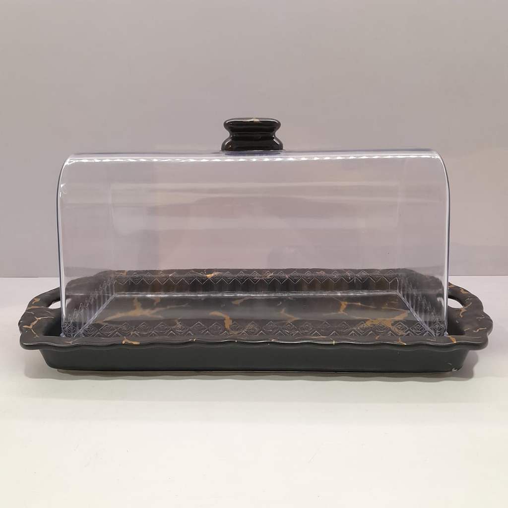 Tempat Kue Roll / Cake Roll Tray / Cake Roll Box / Tempat Kue Panjang / Tempat Cake Tutup Mika / VIC