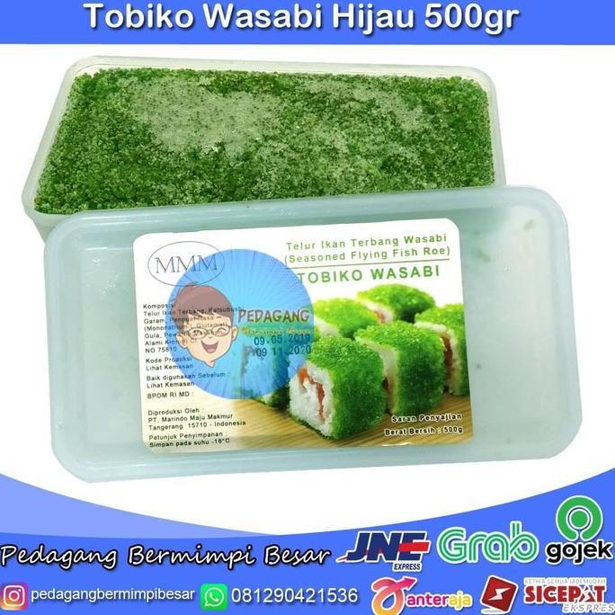 Tobiko Wasabi 500gr | Tobiko Hijau | Telur Ikan Terbang