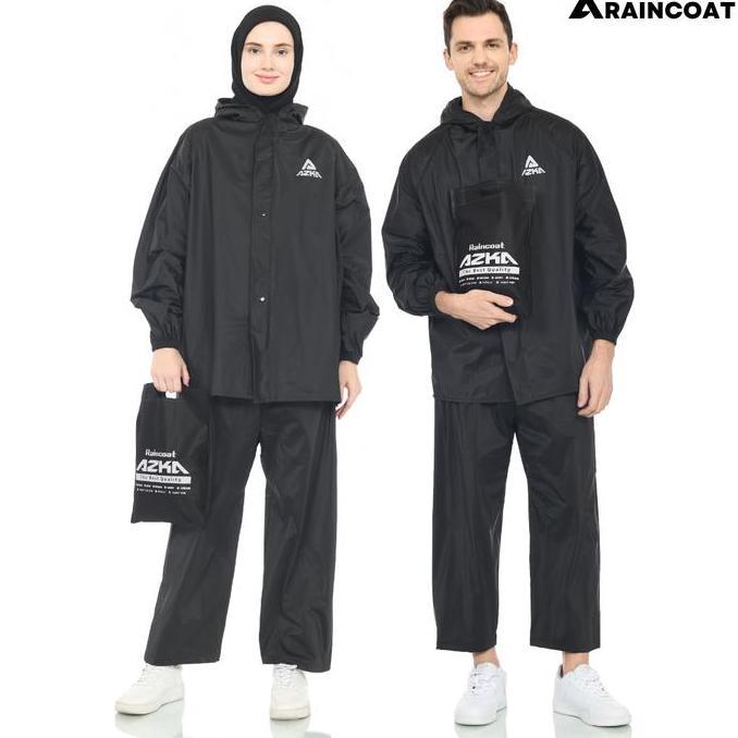 (BEST SELLER) JAS HUJAN Azka Setelan Baju&Celana Bahan PVC Karet Tebal jas  hujan jas  hujan