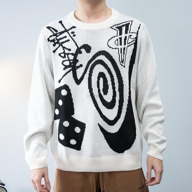 (BEST SELLER) NIKE x STUSSY Natural Knit Sweatshirt Sweater Original