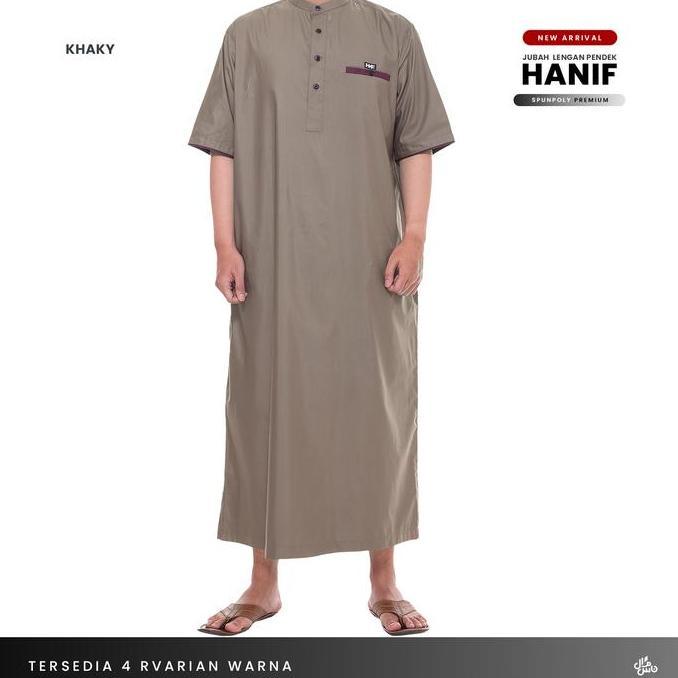 Baju Berkah - Jubah Hanif/Jubah Gamis Pria/Jubah Pria Lengan Pendek