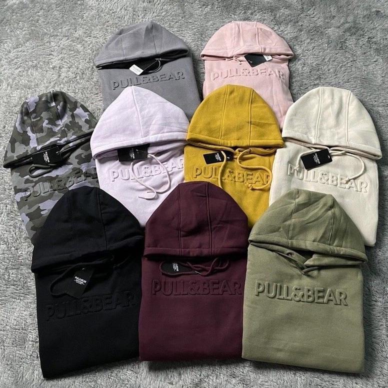 ORIGINAL SWEATER HOODIE PULL AND BEAR JAKET PULLOVER SABLON EMBOSSED FONT TIMBUL HODIE