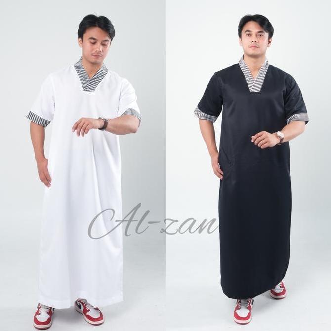 jubah pria muslim Reguler lengan pendek jubah gamis pria busana muslim baju jubah muslim jubah pria 