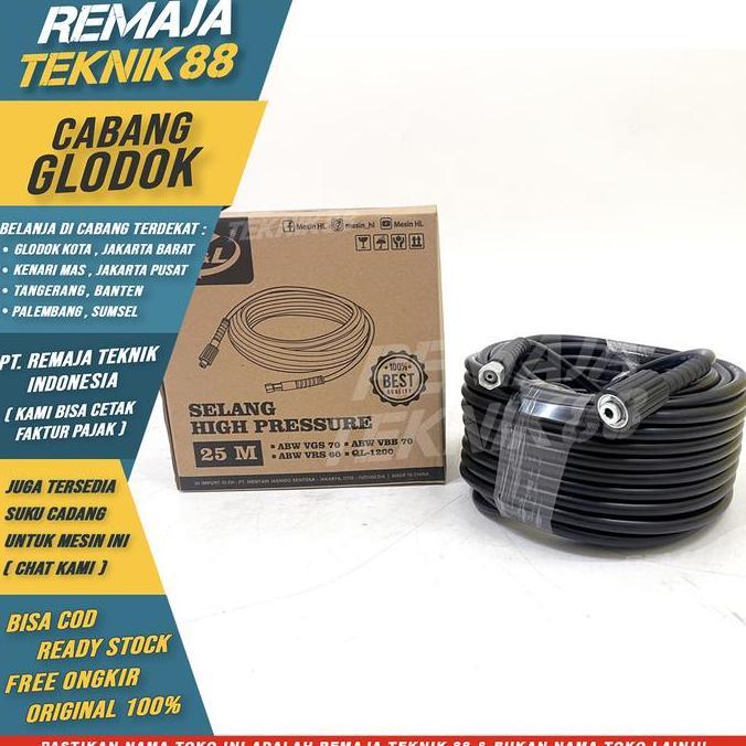 Selang Jet Cleaner Hl 25 Meter / H&L Hl Vgs Vbb Vrs Ql1200 Ql 1200 25M