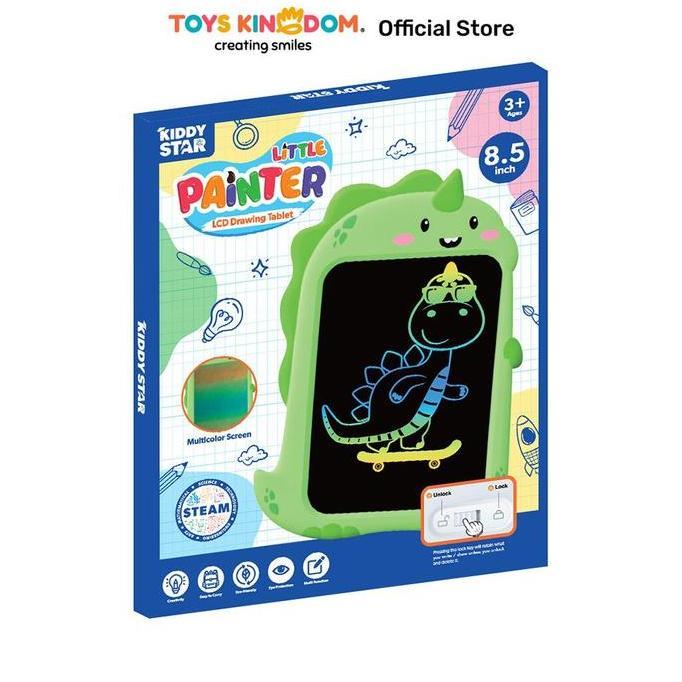 KIDDY STAR 8.5 INCI LCD DRAWING BOARD DINOSAUR - HIJAU
