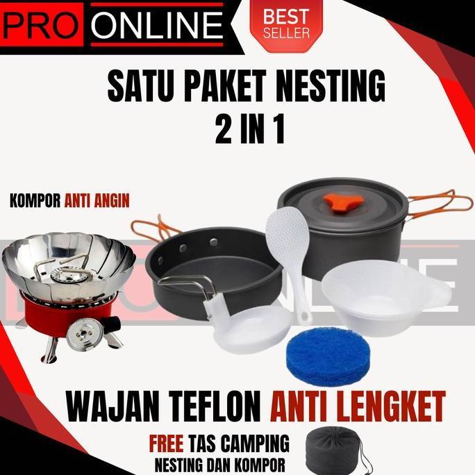 Mosquebarbara - Nesting Camping Oudoor - Paket Nesting Dan Kompor Windproof