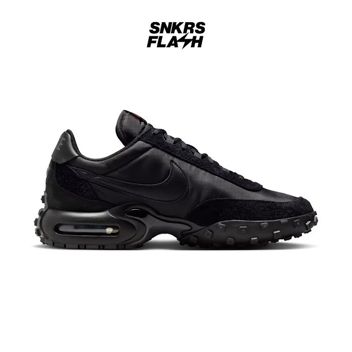 NIKE Air Max Waffle Sp Black Anthracite Sepatu Sneakers Unisex - FV6946001 - Size 38.5