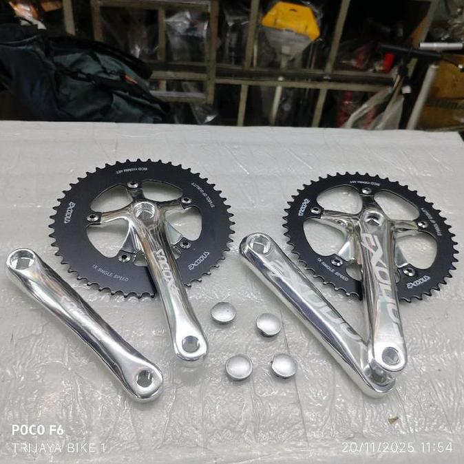 Crank Single Speed 48T Exodus Bcd 110 130 5 Baut Arm 170Mm Fixie Mtb Federal Lipat Bb Kotak Alloy Ar