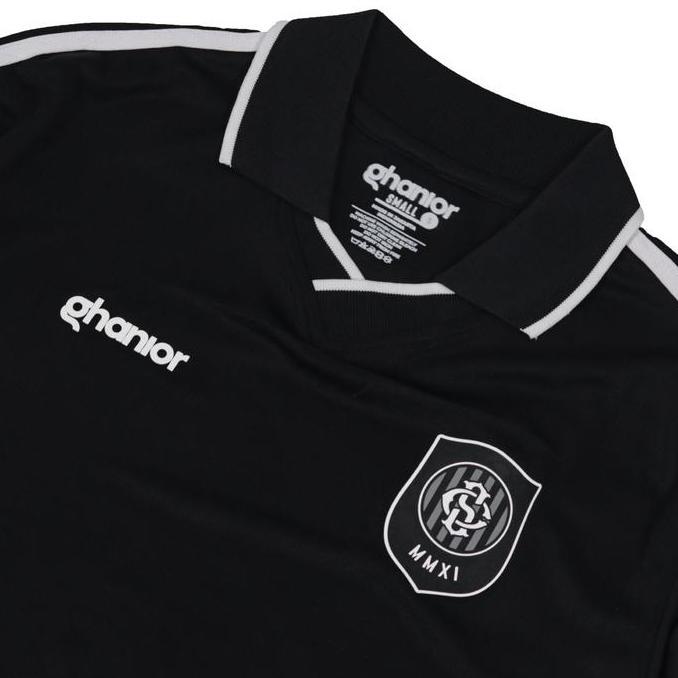 Ghanior LARGOBLACK Oversized Casual Jersey Retro Simple Elegan Warna - BLACK