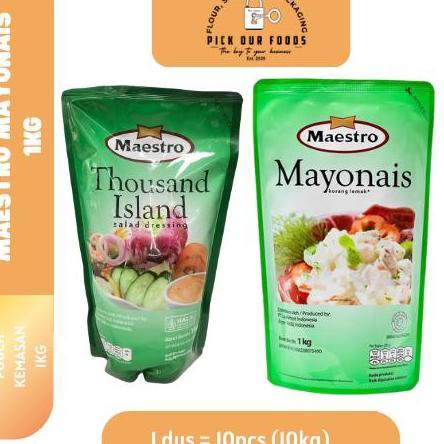 Maestro Mayonaise 1Kg Mayonaise Maestro Pouch 1Kg
