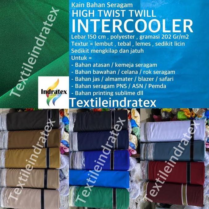 nafida_rahma - ( per 1 meter ) kain twill drill polyester high twist intercooler bahan celana rok ba