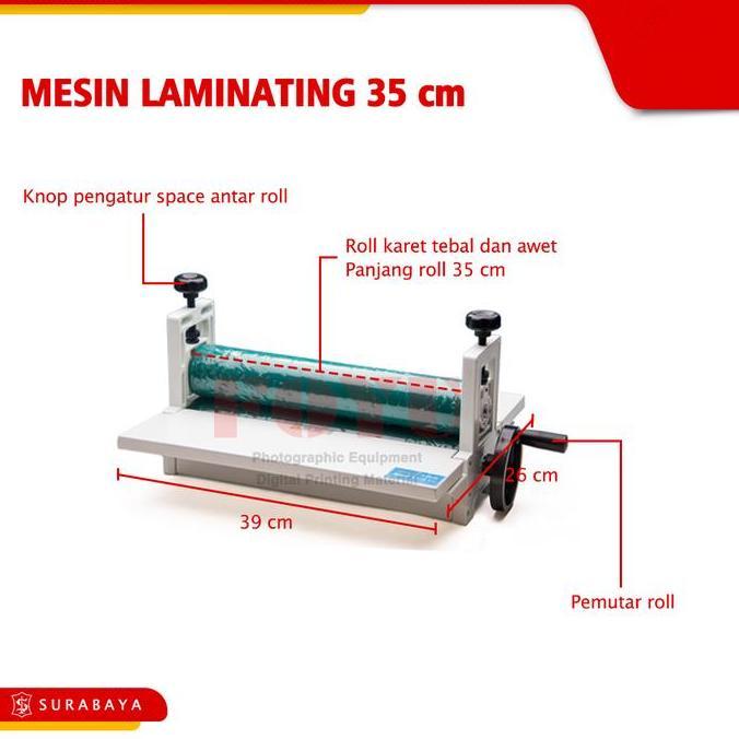Mesin Laminating Cold Dingin Rangka Besi Lebar 35 cm Roll (TERBAIK) (TERBARU) (TERMURAH)